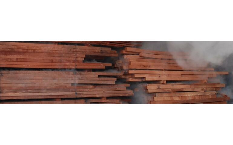 steaming wood